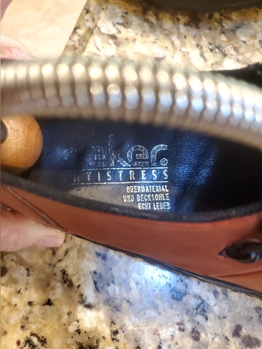 Rieker Women's Celia Square Toe Slip Slip-On Leather Shoes - Brown Size 7.5 - Picture 2 of 11